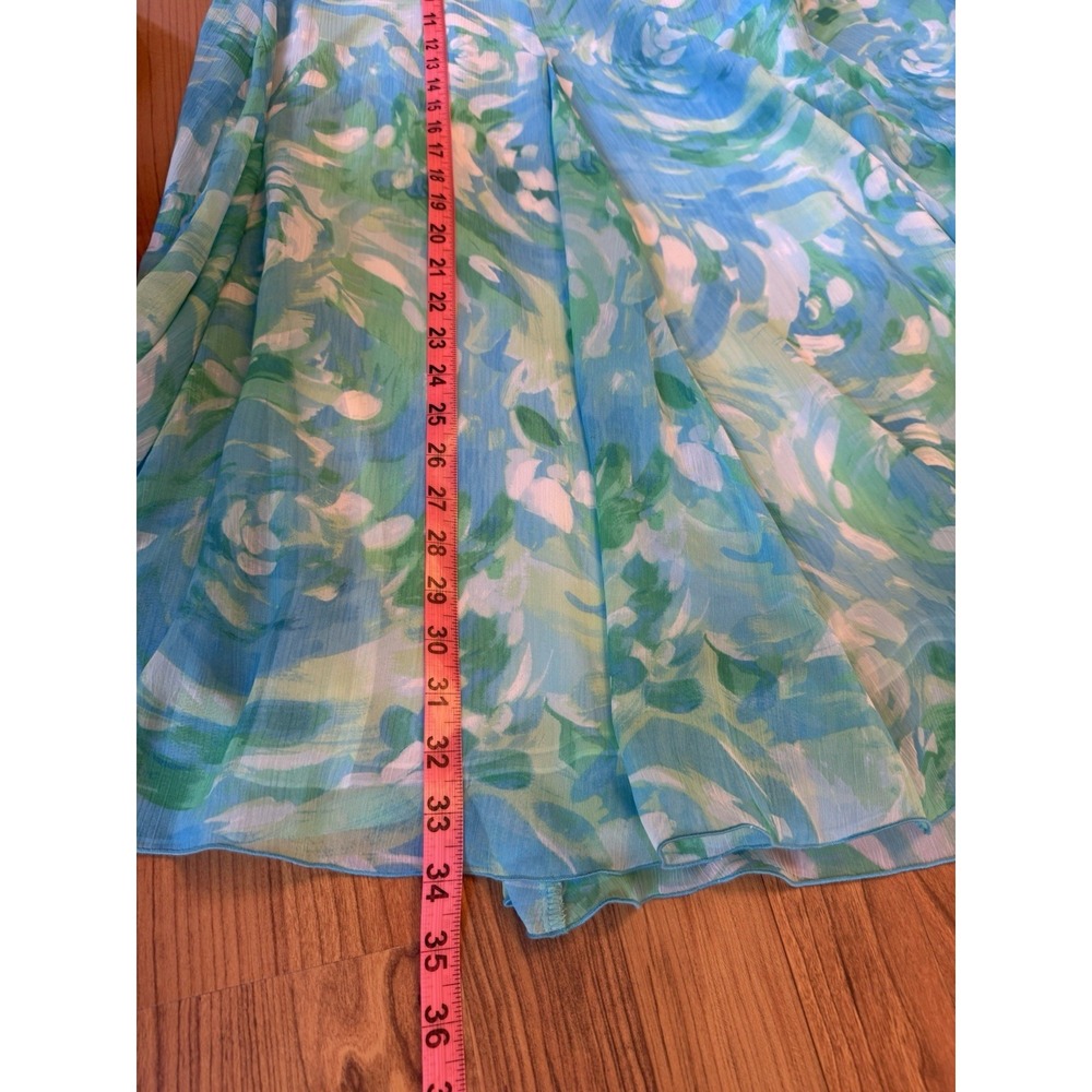 Y2K Floral Summer Skirt With Ruffle Blue L Romantic Cottagecore Ruby Rd - Picture 7 of 7